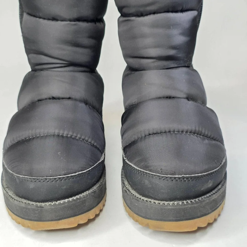 UGG Ridge Mini Black Waterproof Puffer Winter Zip Boots Shoes Women's Size 5